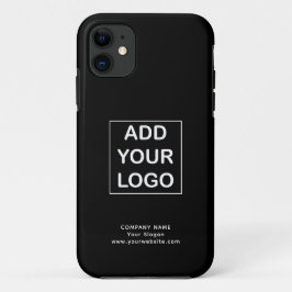 Funda Para iPhone 11 Logotipo de la empresa personalizado Black and Whi