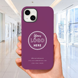 Funda Para iPhone 15 Logotipo de marca profesional Minimalista Berry Pu