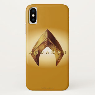 Funda Para iPhone X Logotipo de oro de Aquaman el   Aquaman