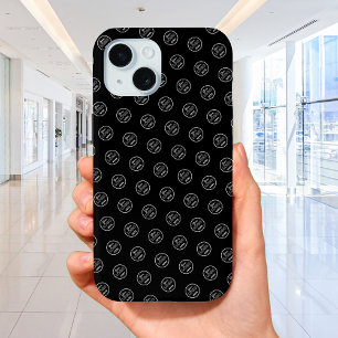 Funda Para iPhone 15 Logotipo de patrón de marca profesional Negro mode