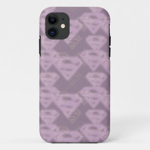 Funda Para iPhone 11 Logotipo de semitono púrpura de Supergirl