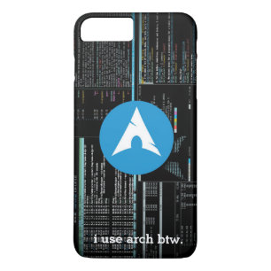 Funda Para iPhone 8 Plus/7 Plus Logotipo del disco de Linux del arco - oscuridad