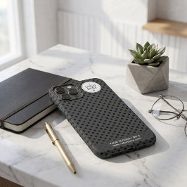 Funda Para iPhone 11 Pro Logotipo empresarial minimalista en blanco y negro