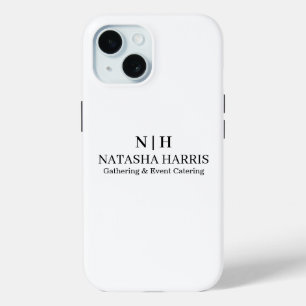 Funda Para iPhone 15 Logotipo empresarial personalizado minimalista Mon