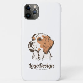 Funda Para iPhone 11 Pro Max Logotipo ilustrado de la cabeza de un perro de per