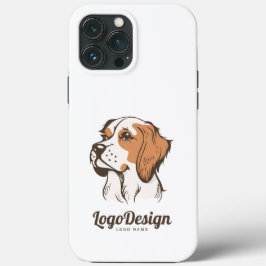 Funda Para iPhone 13 Pro Max Logotipo ilustrado de la cabeza de un perro de per