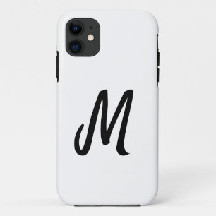 Funda Para iPhone 11 logotipo minimalista simple monograma personalizad
