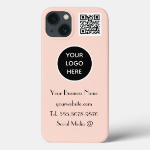 Funda Para iPhone 13 logotipo moderno de Personalizado blanco rosado Mi
