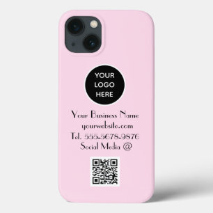 Funda Para iPhone 13 logotipo moderno de Personalizado rosa Minimalista