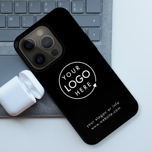 Funda Para iPhone 15 Pro Logotipo negro   Estuche para iPhone Minimalista p