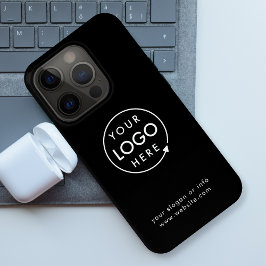Funda Para iPhone 15 Pro Logotipo negro | Estuche para iPhone Minimalista p