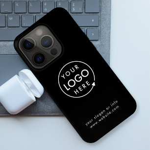 Funda Para iPhone 15 Pro Logotipo negro Estuche para iPhone Minimalista p