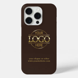Funda Para iPhone 15 Pro Logotipo profesional para Personalizados | Marrón