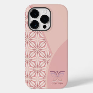 Funda Para iPhone 14 Pro De Case-Mate Logotipo rosa femenino o patrón geométrico del cód