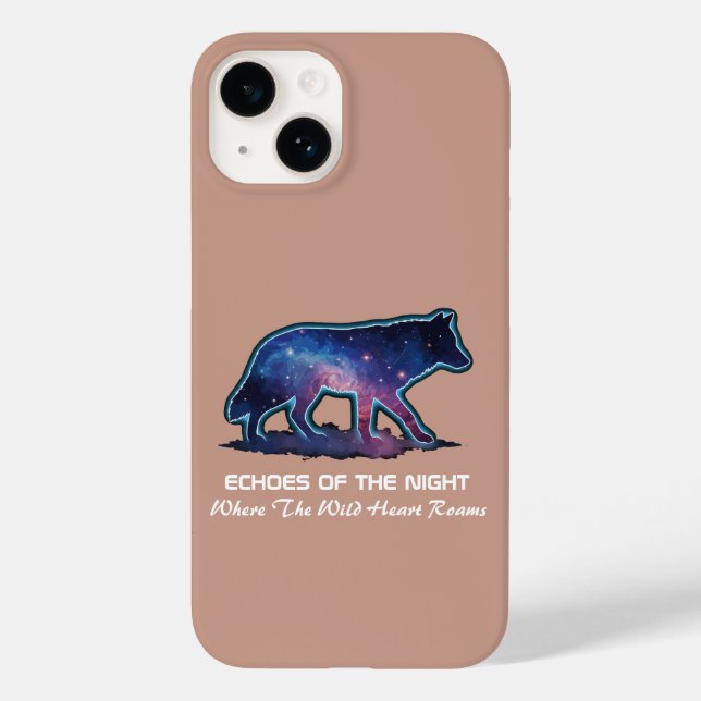Funda De Case-Mate Para iPhone Lone Galaxy Wolf Silhouette (Echoes of the night) (Reverso )