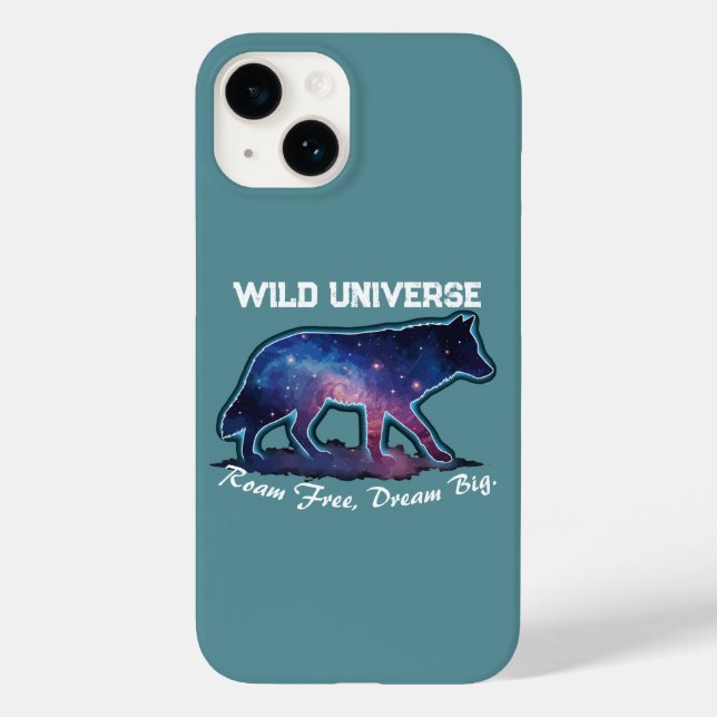 Funda De Case-Mate Para iPhone Lone Galaxy Wolf Silhouette (wild universe) (Reverso )