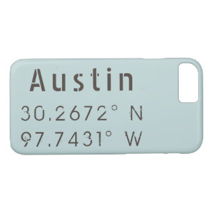 Funda Para iPhone 8/7 Longitud de Austin Latitude