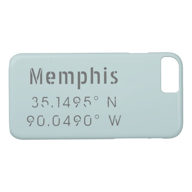 Funda De Case-Mate Para iPhone Longitud de memphis Latitude (Reverso (horizontal))