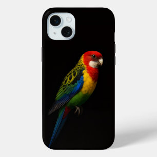 Funda Para iPhone 15 Mini Loro de Rosella Oriental Black 4 Luxe