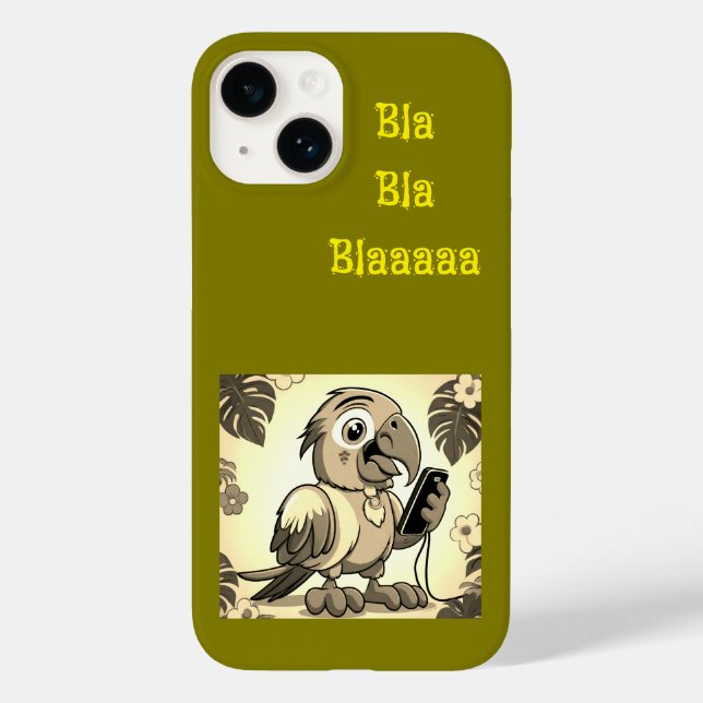 Funda De Case-Mate Para iPhone Loro gracioso y sarcástico (Reverso )