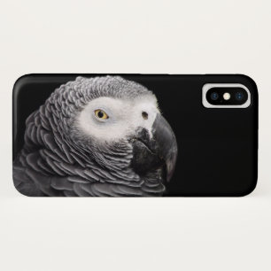 Funda Para iPhone X Loro gris africano