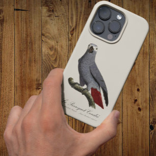 Funda Para iPhone 13 Pro Max Loro gris africano, Psittacus erithacus, vintage