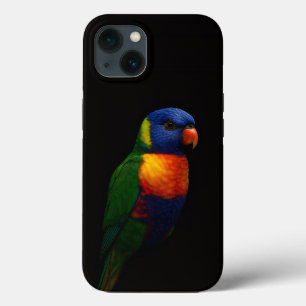 Funda Para iPhone 13 Loro Lorikeet Arcoíris iPhone 13 Negro 4 Luxe