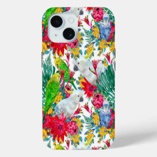 Funda Para iPhone 15 Loro Tropical Verano Australiano