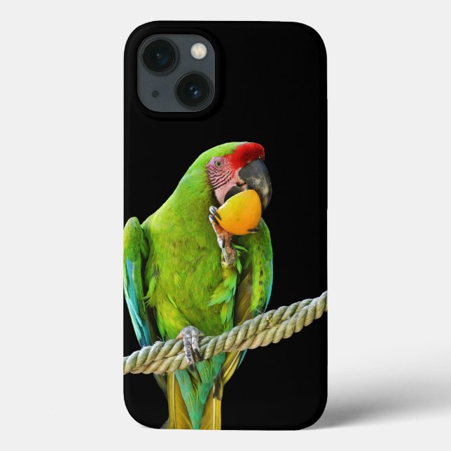 Funda De Case-Mate Para iPhone Loro Verde Ara Militaris (Reverso)