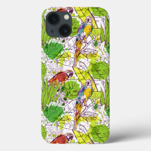 Funda Para iPhone 13 Loros tropicales