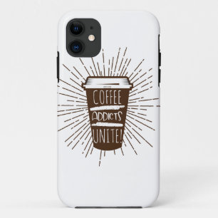 FUNDA PARA iPhone 11 LOS ADICTOS AL CAFÉ SE UNEN