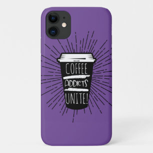 FUNDA PARA iPhone 11 LOS ADICTOS AL CAFÉ SE UNEN