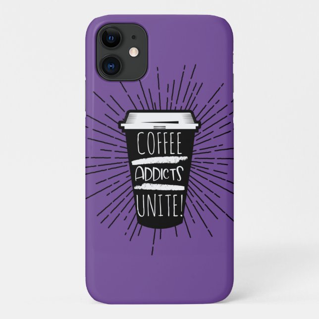 FUNDA DE Case-Mate PARA iPhone LOS ADICTOS AL CAFÉ SE UNEN (Reverso)