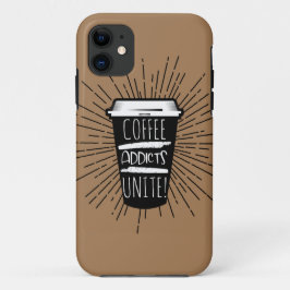 FUNDA PARA iPhone 11 LOS ADICTOS AL CAFÉ SE UNEN
