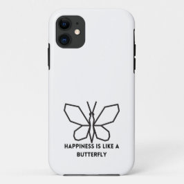 Funda Para iPhone 11 Los amantes de las mariposas: La felicidad es como
