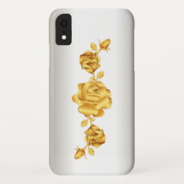 Funda Para iPhone XR Los amantes del Rosa diseñan oro en plata