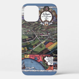 Funda Para iPhone 12 Los Ángeles, California, mapa de la ciudad aérea d