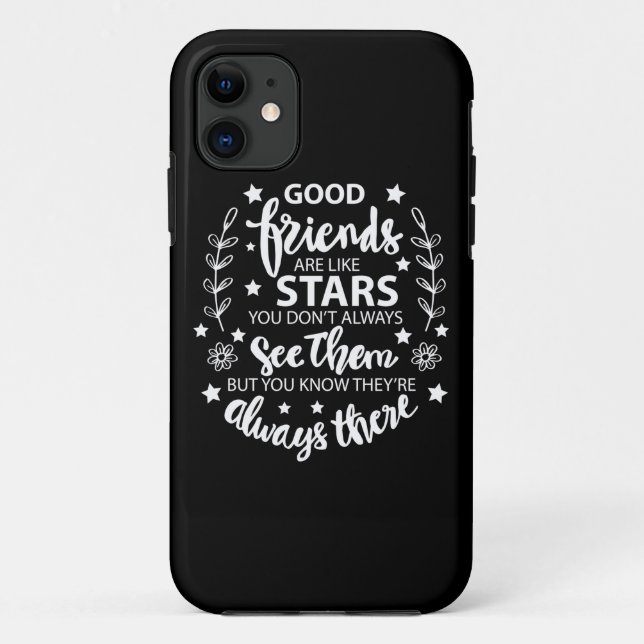 Funda De Case-Mate Para iPhone Los buenos amigos son como las estrellas (Reverso)