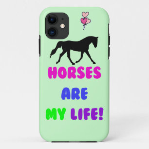 Funda Para iPhone 11 Los caballos lindos son mi iPhone de la vida 5