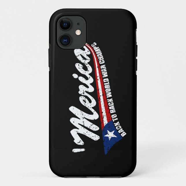 Funda De Case-Mate Para iPhone 'Los campeones de la guerra mundial de MERICA (Reverso)