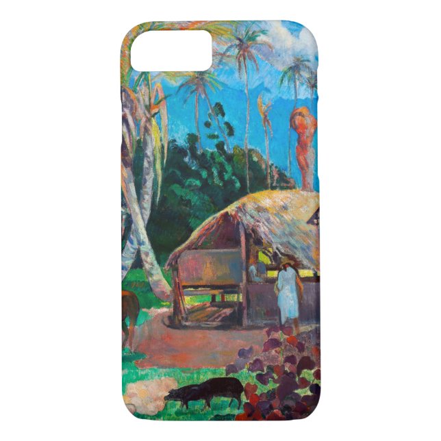 Funda De Case-Mate Para iPhone Los cerdos negros, Gauguin (Reverso)