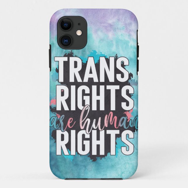 Funda De Case-Mate Para iPhone Los Derechos Trans Son Derechos Humanos (Reverso)