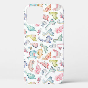 Funda Para iPhone 12 Los dinosaurios, el patrón acuático de los niños.