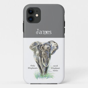 Funda Para iPhone 11 Los elefantes sólo necesitan colmillos de elefante