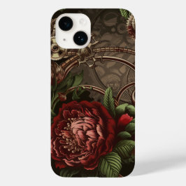 Funda Para iPhone 14 De Case-Mate Los engranajes de la elegancia botánica de Steampu