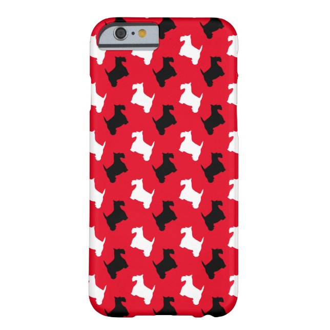 Funda De Case-Mate Para iPhone Los escoceses blancos y negros personalizan (Reverso)