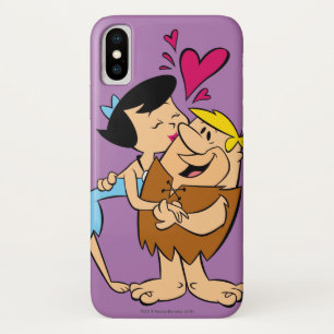 Funda Para iPhone X Los Flintstones el   Betty Barney que se besa