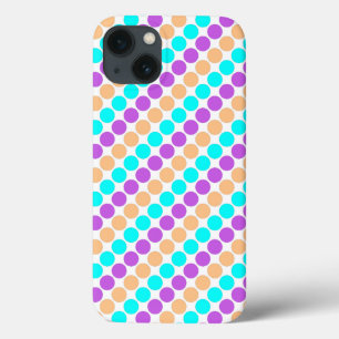 Funda Para iPhone 13 Los grandes puntos de polka multicolores retro ses