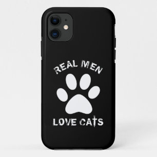 Funda Para iPhone 11 Los hombres reales aman a los gatos Personalizado