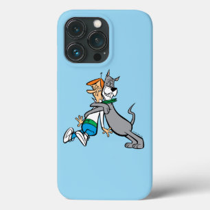 Funda Para iPhone 13 Pro Los Jetsons   George y Astro Hug